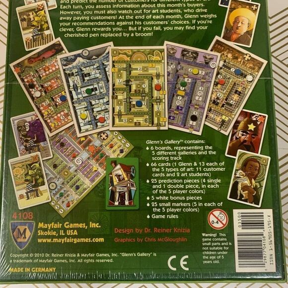 Glenns Gallery Mayfair Artful Board Game Buying Art Game New and Sealed - Picture 4 of 4
